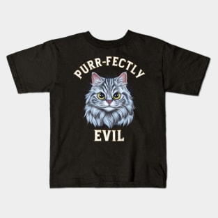 purr-fectly evil Kids T-Shirt